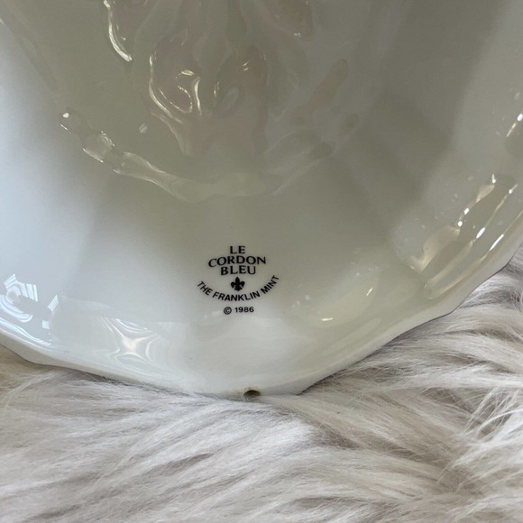 Vintage Franklin‎ Mint Le Cordon Bleu Glazed Oblong Ceramic Mold ASPARAGUS 1986 - Picture 7 of 12